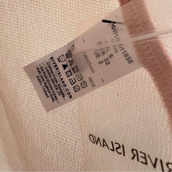 River Island Pink Satin Button Front Cami Top Women's Size 6 - Picture 4 of 11